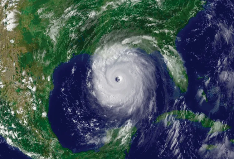 Radar image of a hurricane.